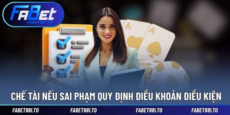 Chế tài được quy định khi sai phạm điều khoản sử dụng